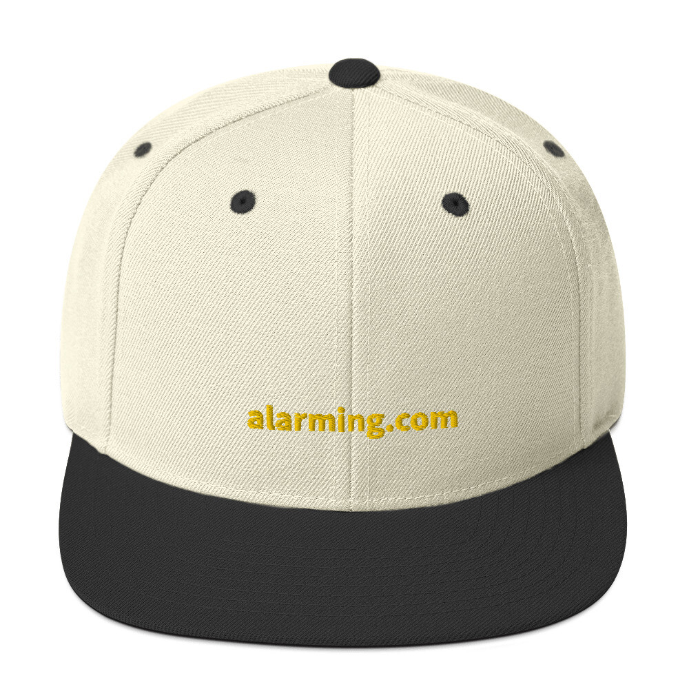 alarming.com Snapback Cap - Natural/ Black