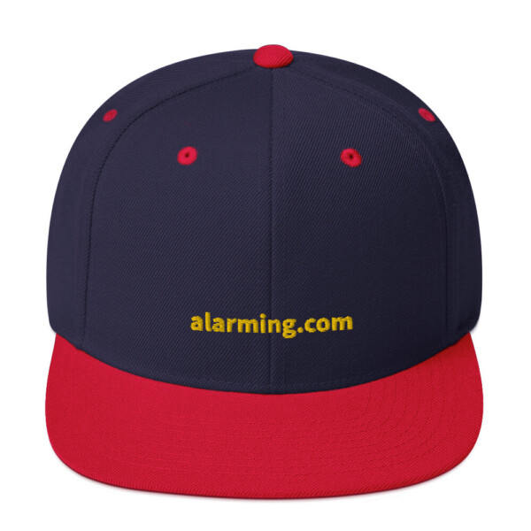 alarming.com Snapback Cap - Navy/ Red