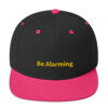 Be Alarming Snapback Cap - Black/ Neon Pink