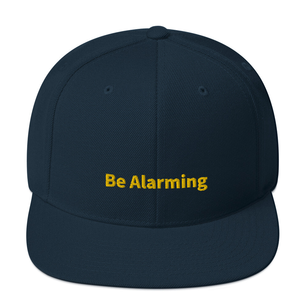 Be Alarming Snapback Cap - Dark Navy