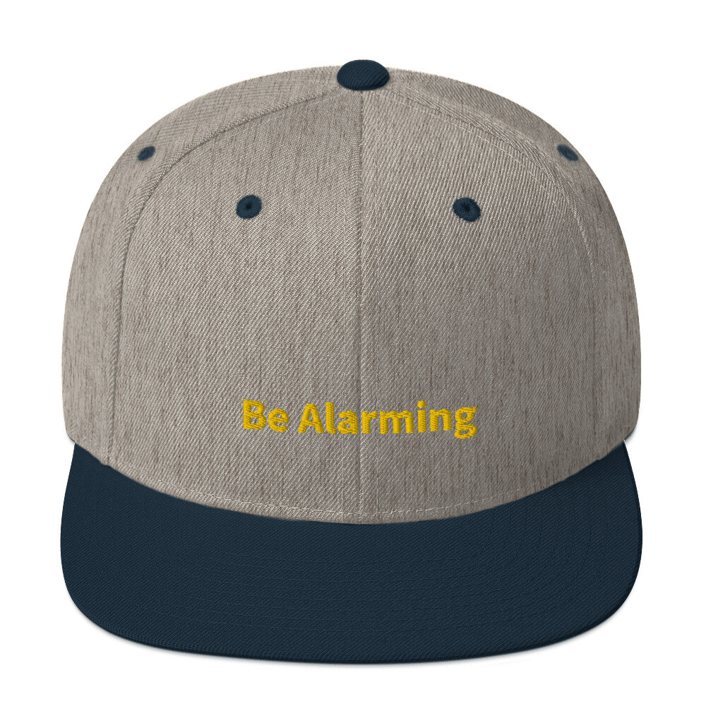 Be Alarming Snapback Cap - Heather Grey/ Navy