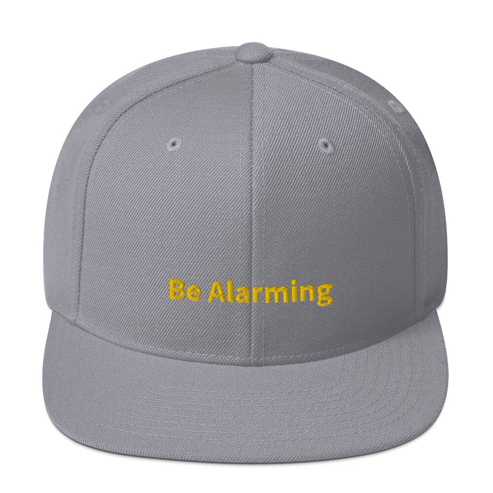 Be Alarming Snapback Cap - Silver