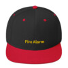 Fire Alarm Snapback Cap - Black/ Red