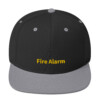 Fire Alarm Snapback Cap - Black/ Silver