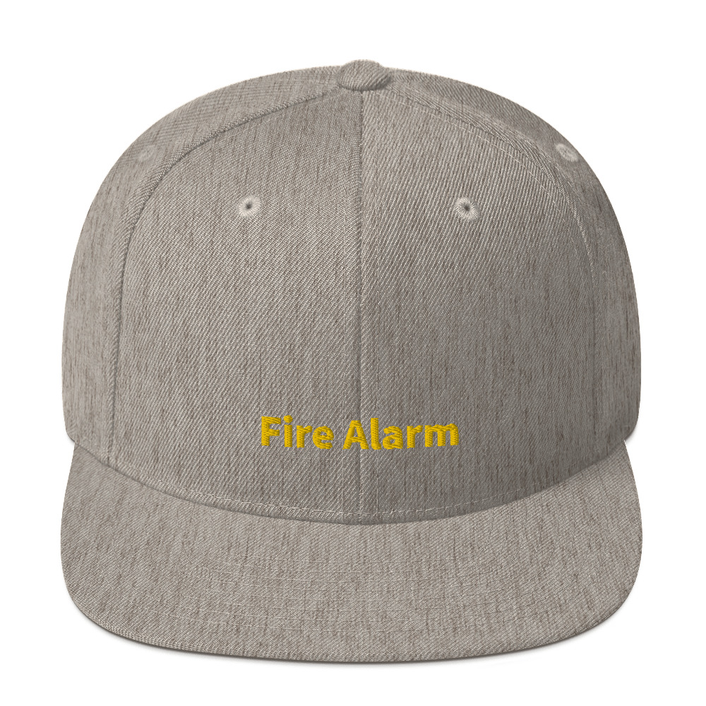 Fire Alarm Snapback Cap - Heather Grey