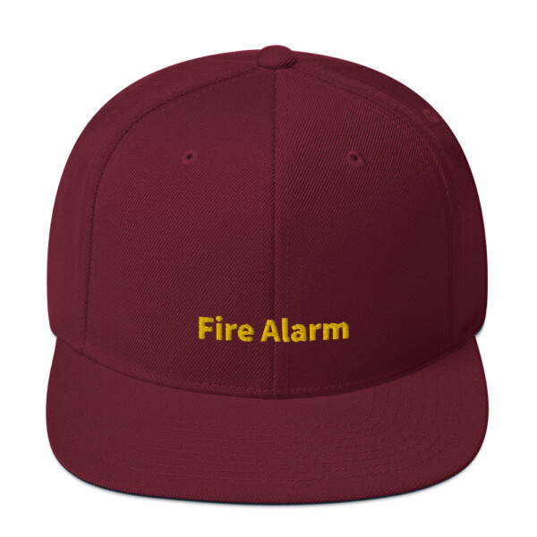 Fire Alarm Snapback Cap - Maroon