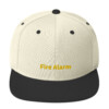 Fire Alarm Snapback Cap - Natural/ Black