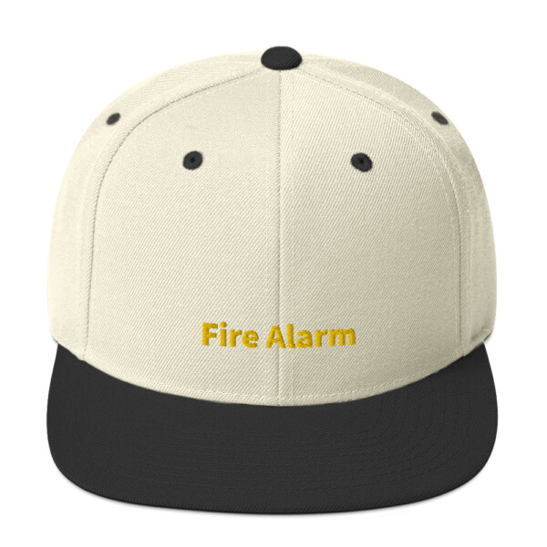Fire Alarm Snapback Cap - Natural/ Black