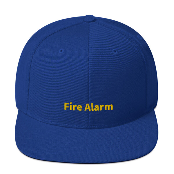 Fire Alarm Snapback Cap - Royal Blue