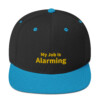 My Job Is Alarming Snapback Cap - Black/ Teal