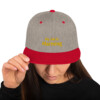 My Job Is Alarming Snapback Cap - Heather Grey/ Red