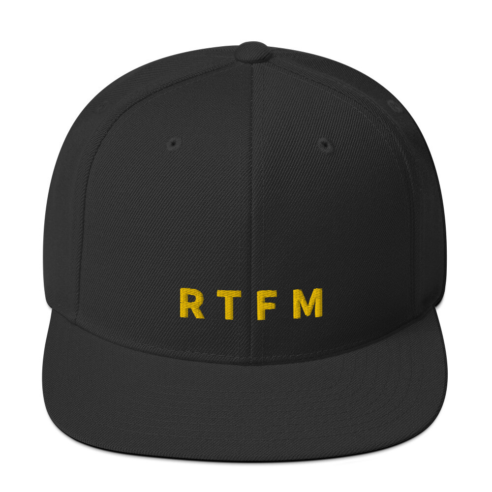 RTFM Snapback Cap - Black