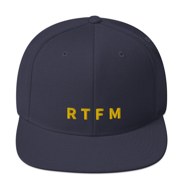 RTFM Snapback Cap - Navy