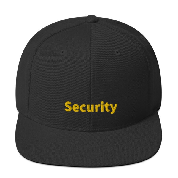 Security Snapback Cap - Black