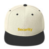 Security Snapback Cap - Natural/ Black