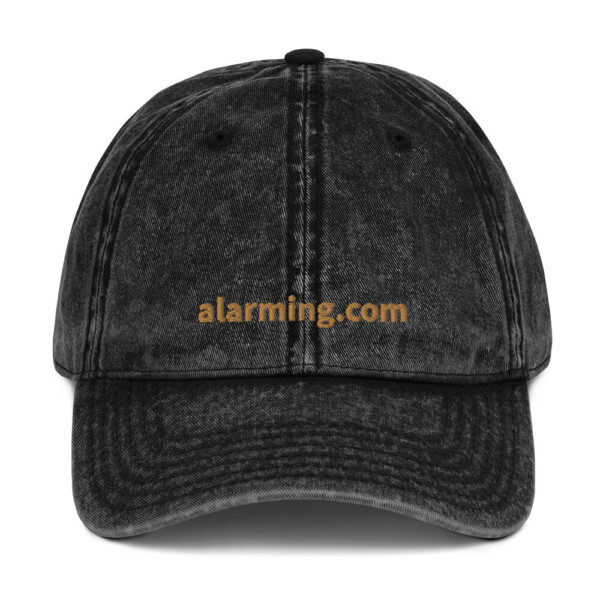 alarming.com Vintage Twill Cap - Black