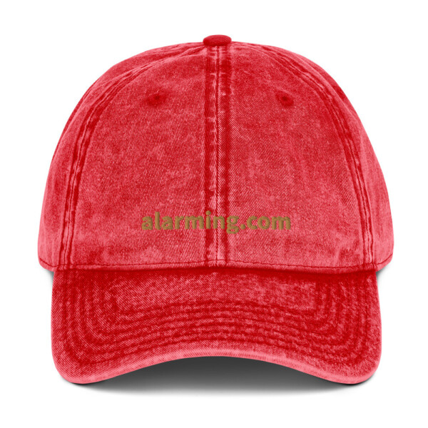 alarming.com Vintage Twill Cap - Red